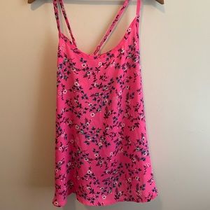 Torrid Bright Pink Floral Swing Cami